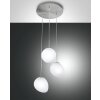 Fabas Luce Evo Pendelleuchte LED Nickel-Matt, 3-flammig