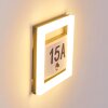 Louisville Hausnummernleuchte LED Grau, 1-flammig, Bewegungsmelder