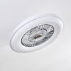 Piacenza Deckenventilator LED Chrom, Weiß, 1-flammig, Fernbedienung