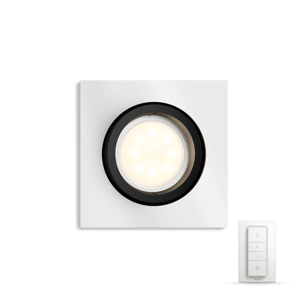 Philips Hue Ambiance White Milliskin Einbauspot Basis-Set Silber, 1-flammig, Fernbedienung main product photo