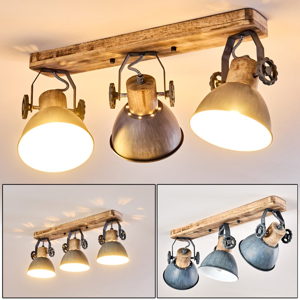 Orny Deckenleuchte Holz hell, 3-flammig main product photo