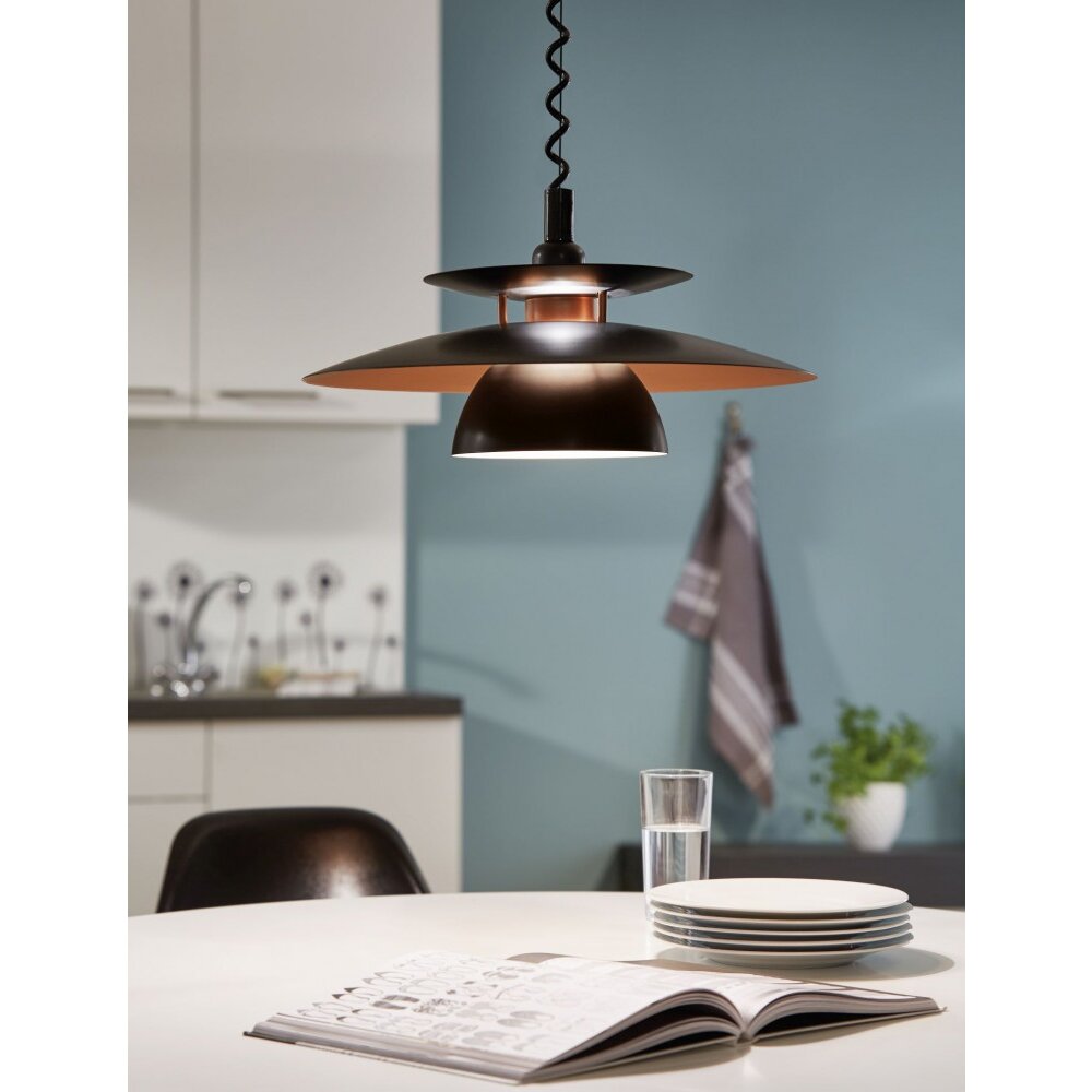 Eglo BRENDA Pendelleuchte Schwarz, 1-flammig main product photo