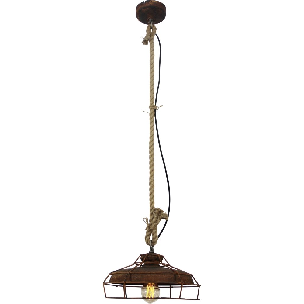 Brilliant Leuchten Peter Pendelleuchte Braun, Rostfarben, 1-flammig main product photo