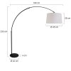 Steinhauer Lilac Noir Bogenlampe Schwarz, 1-flammig