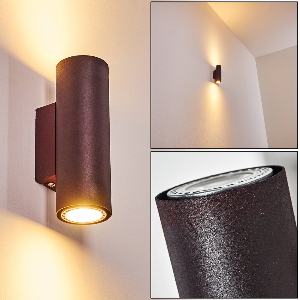 Zuoz Wandleuchte Rostfarben, 2-flammig main product photo