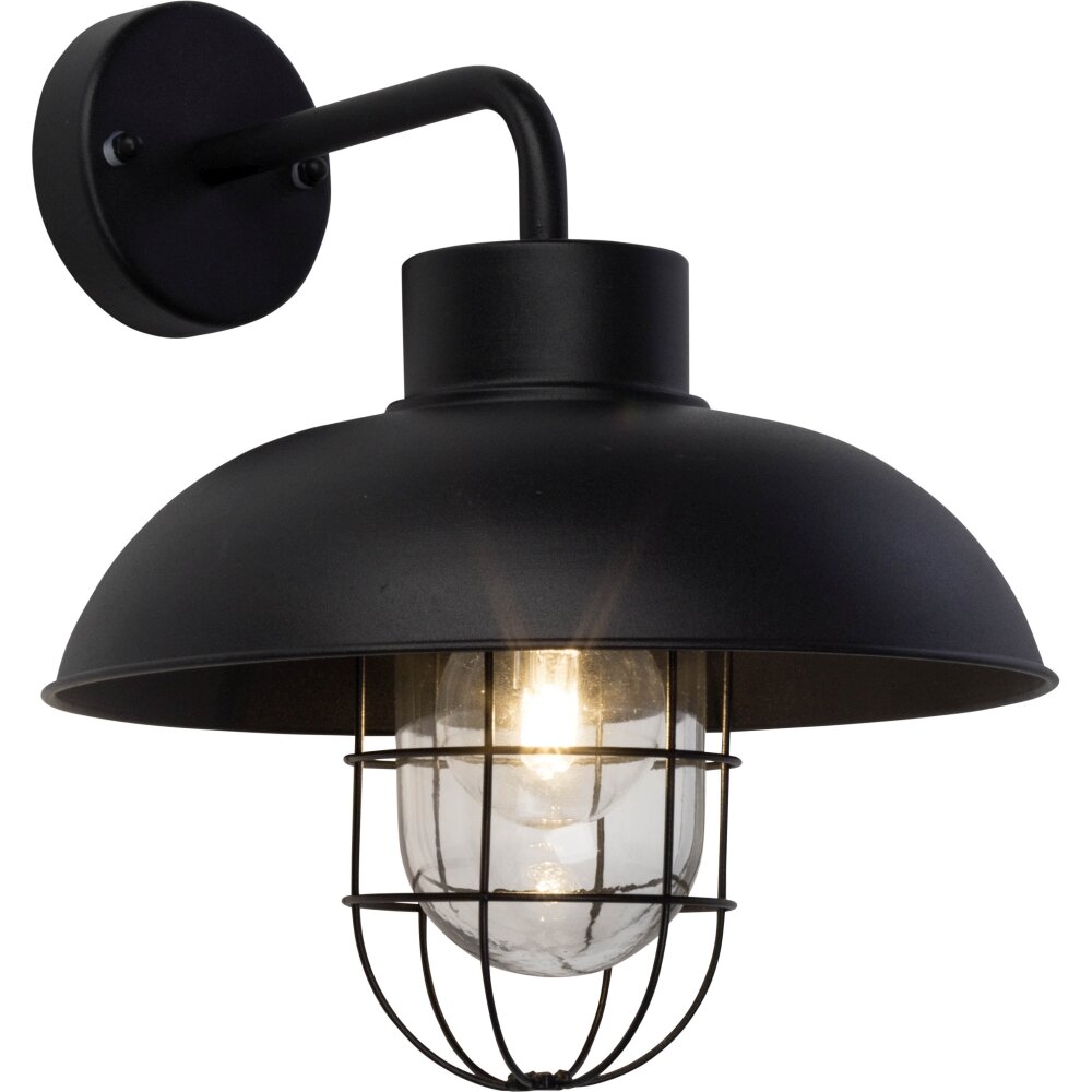 Brilliant Leuchten Portland Außenwandleuchte Schwarz, 1-flammig main product photo