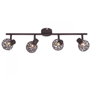 Brilliant Virgo Spotbalken Braun, 4-flammig Brilliant Virgo Spotbalken Braun, 4-flammig