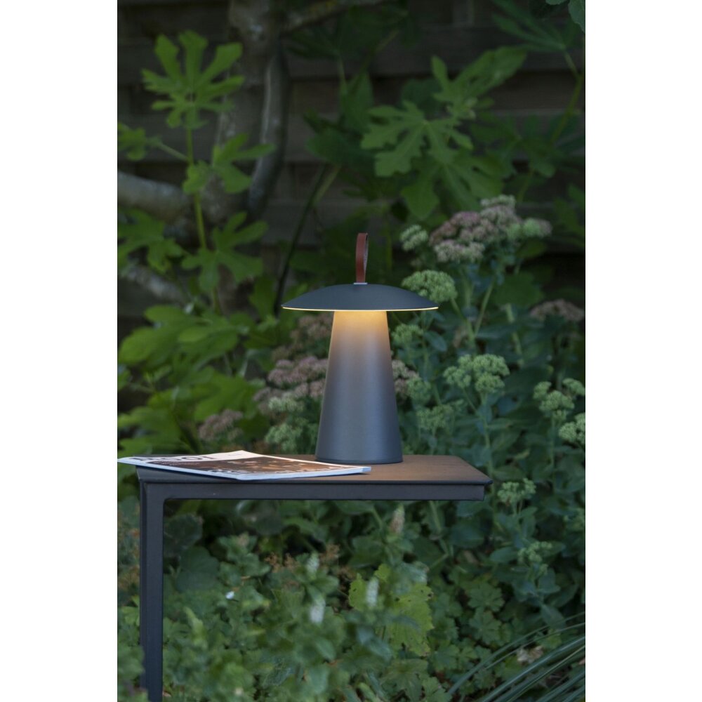 Lucide LA DONNA Tischlampe Anthrazit, 1-flammig main product photo