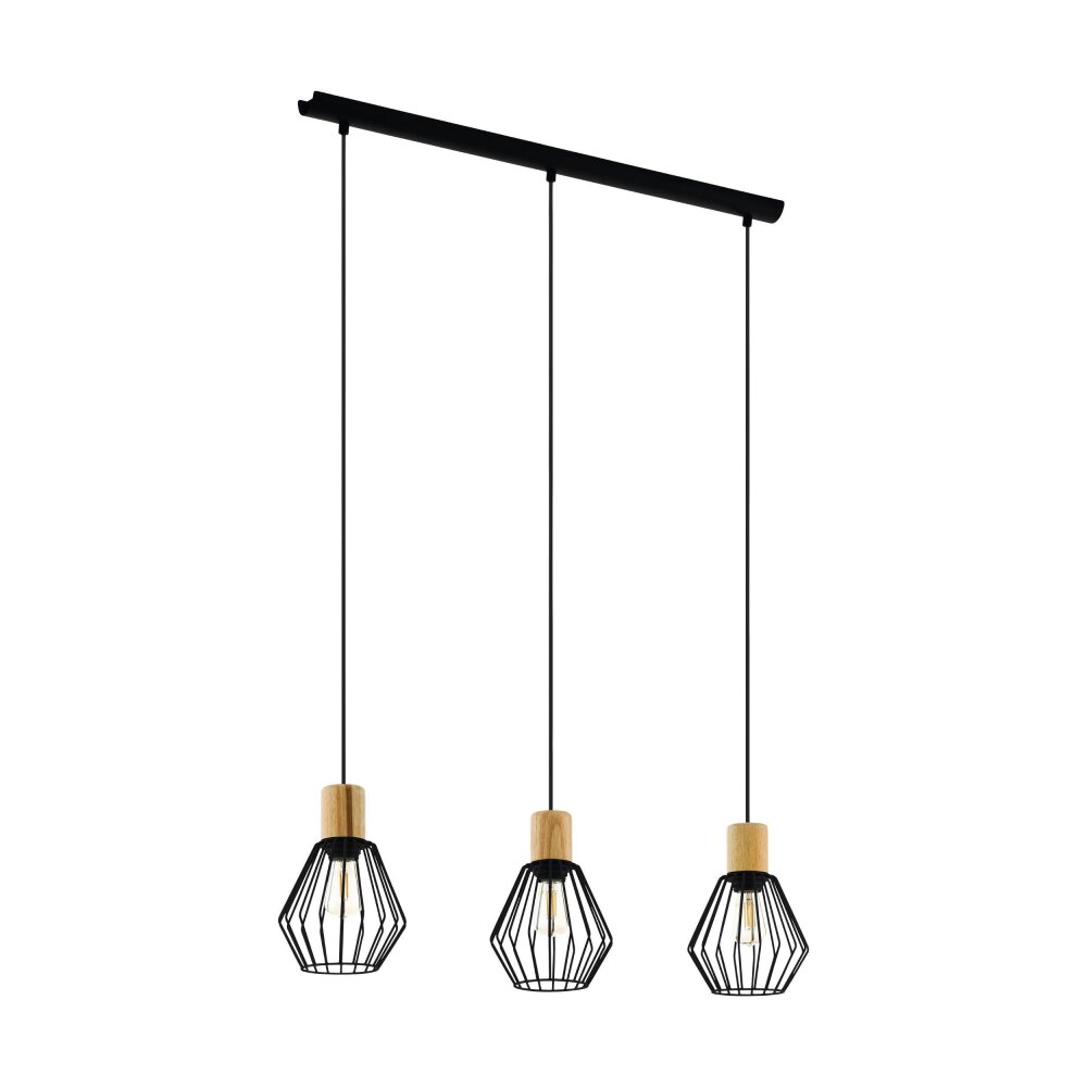 Eglo Leuchten PALMORLA Hängeleuchte Braun, Schwarz, 3-flammig main product photo
