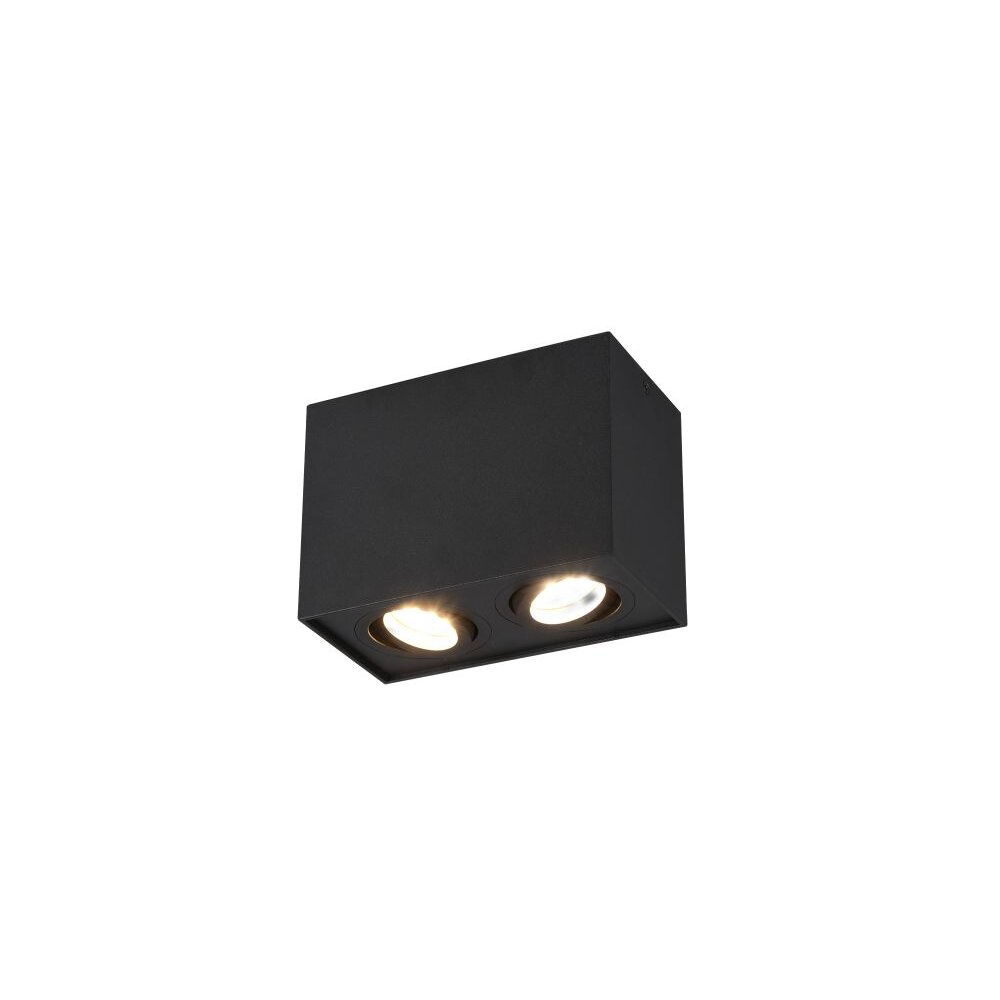 Trio Leuchten BISCUIT Deckenleuchte Schwarz, 2-flammig main product photo