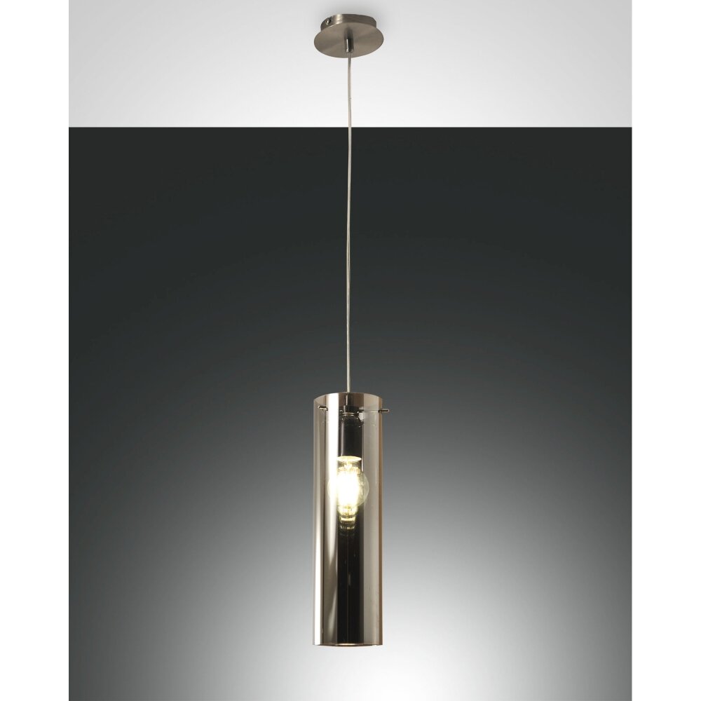 Fabas Luce Sintesi Pendelleuchten Nickel glänzend, 1-flammig main product photo