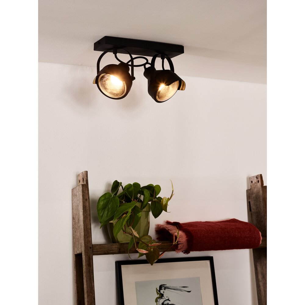 Lucide CICLETA Deckenstrahler Schwarz, 2-flammig main product photo