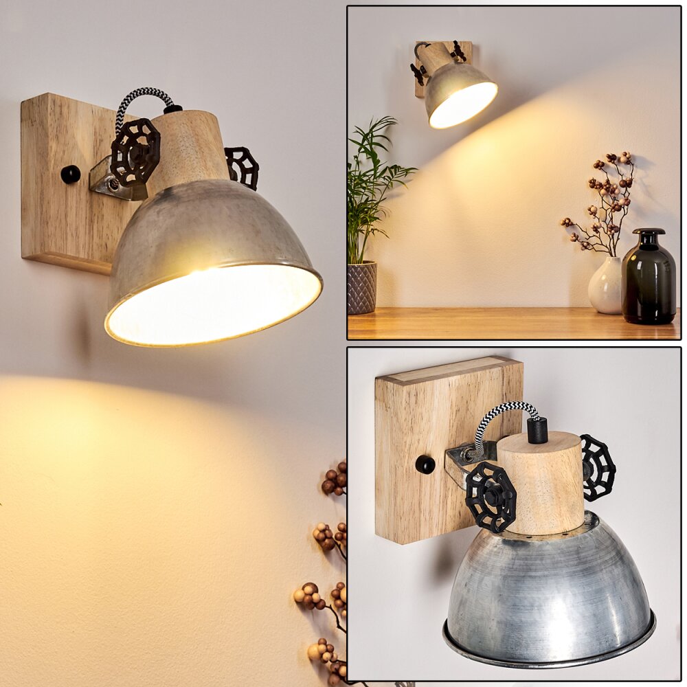 Orny Wandleuchte Braun, Verzinkt, 1-flammig main product photo