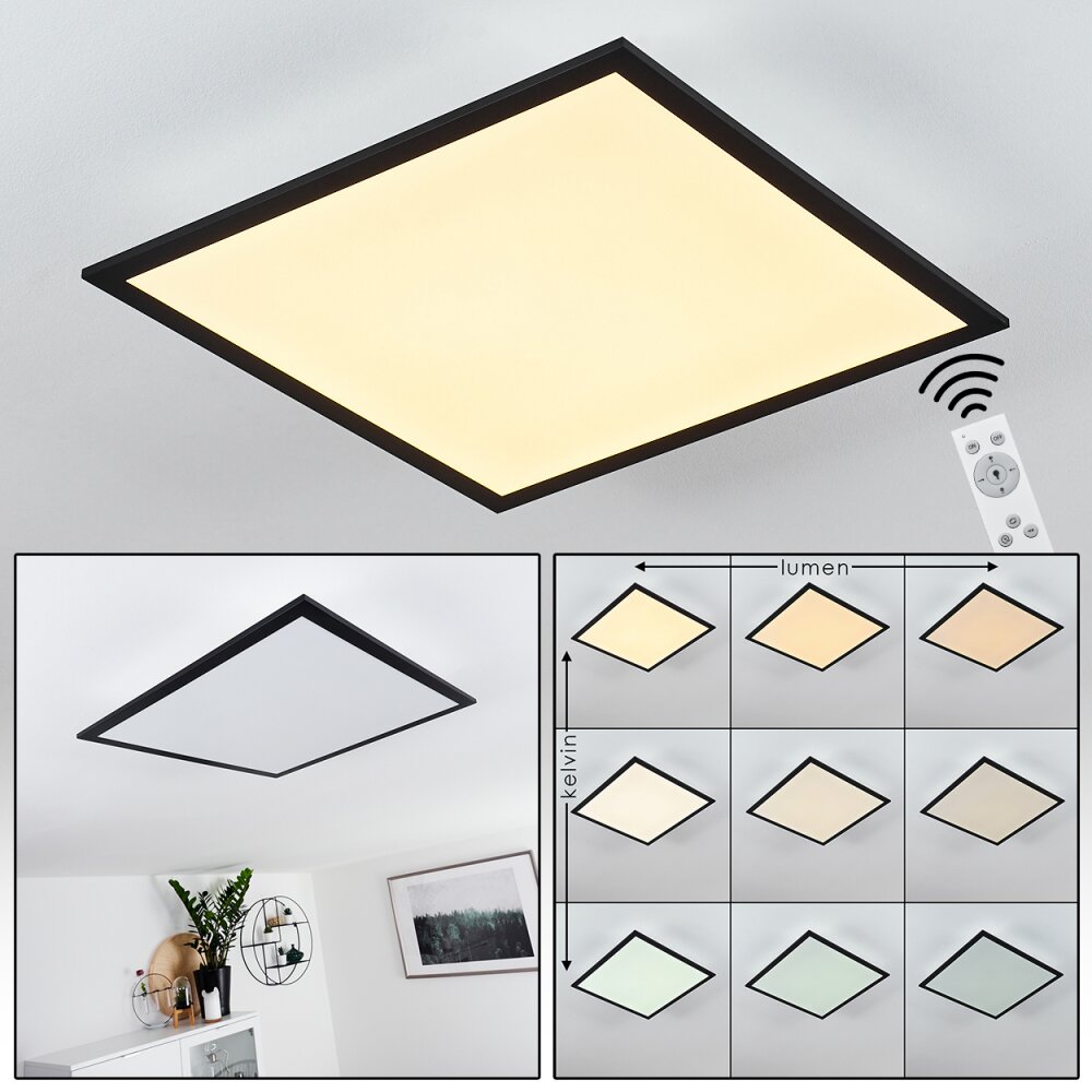 Farc LED Panel Schwarz, Weiß, 1-flammig, Fernbedienung main product photo