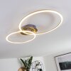 Johsa Deckenleuchte LED Nickel-Matt, Silber, 2-flammig