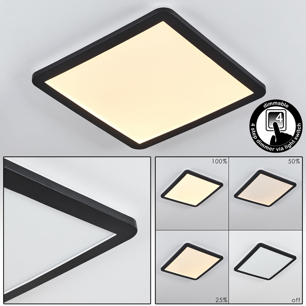 Siguna LED Panel Schwarz, Weiß, 1-flammig main product photo
