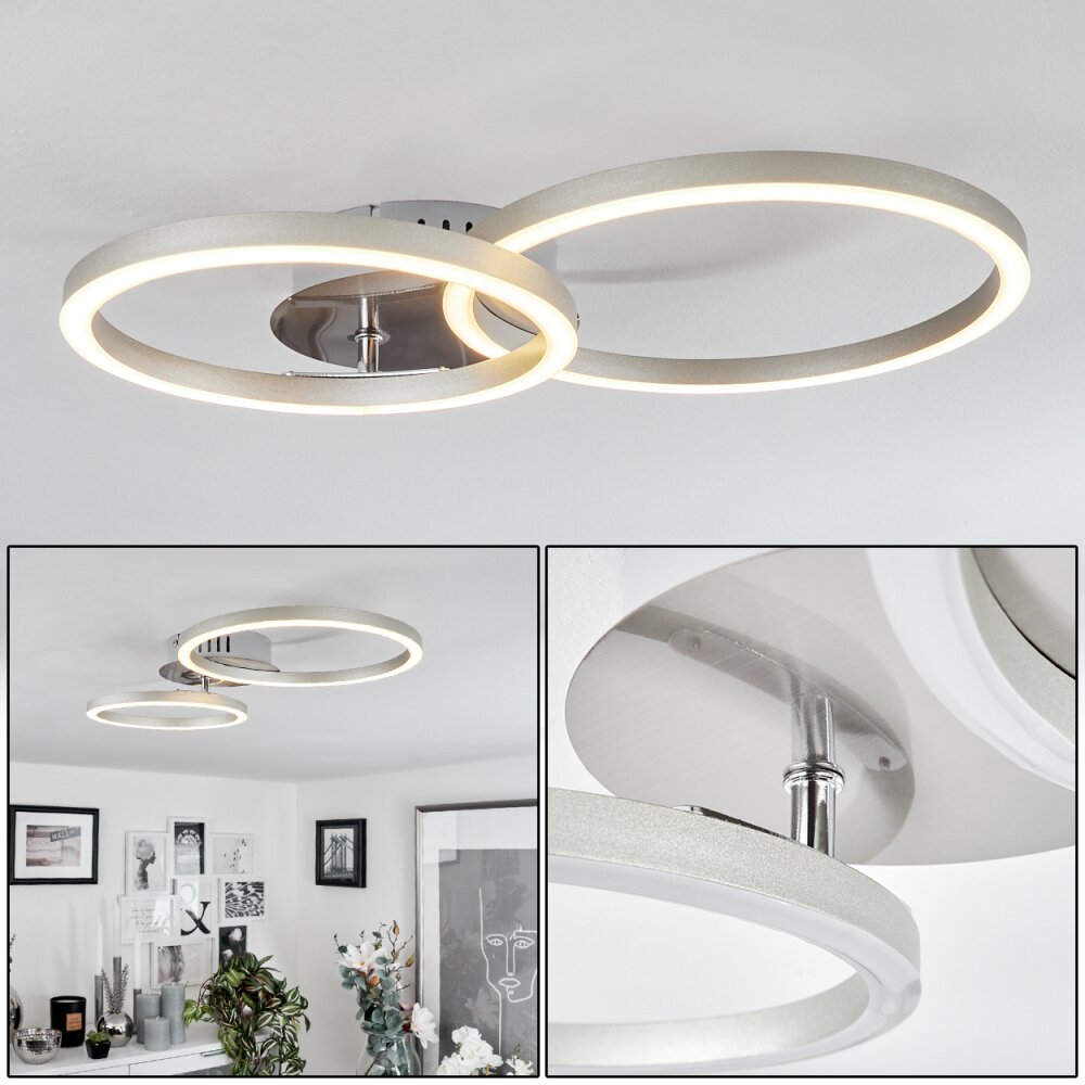 Malanje Deckenleuchte LED Nickel-Matt, 2-flammig main product photo