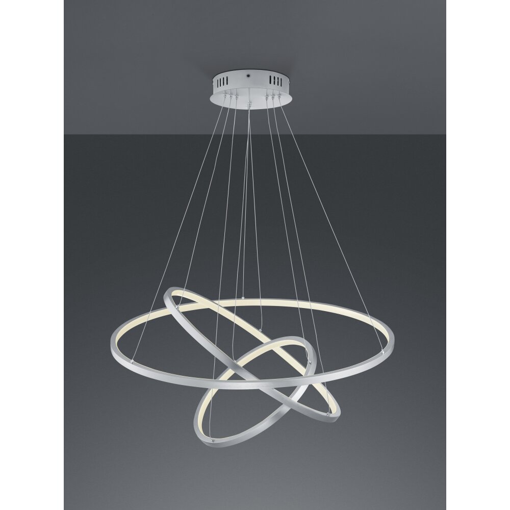 Trio Leuchten Aaron Pendelleuchte LED Nickel-Matt, 1-flammig, Fernbedienung, Farbwechsler main product photo