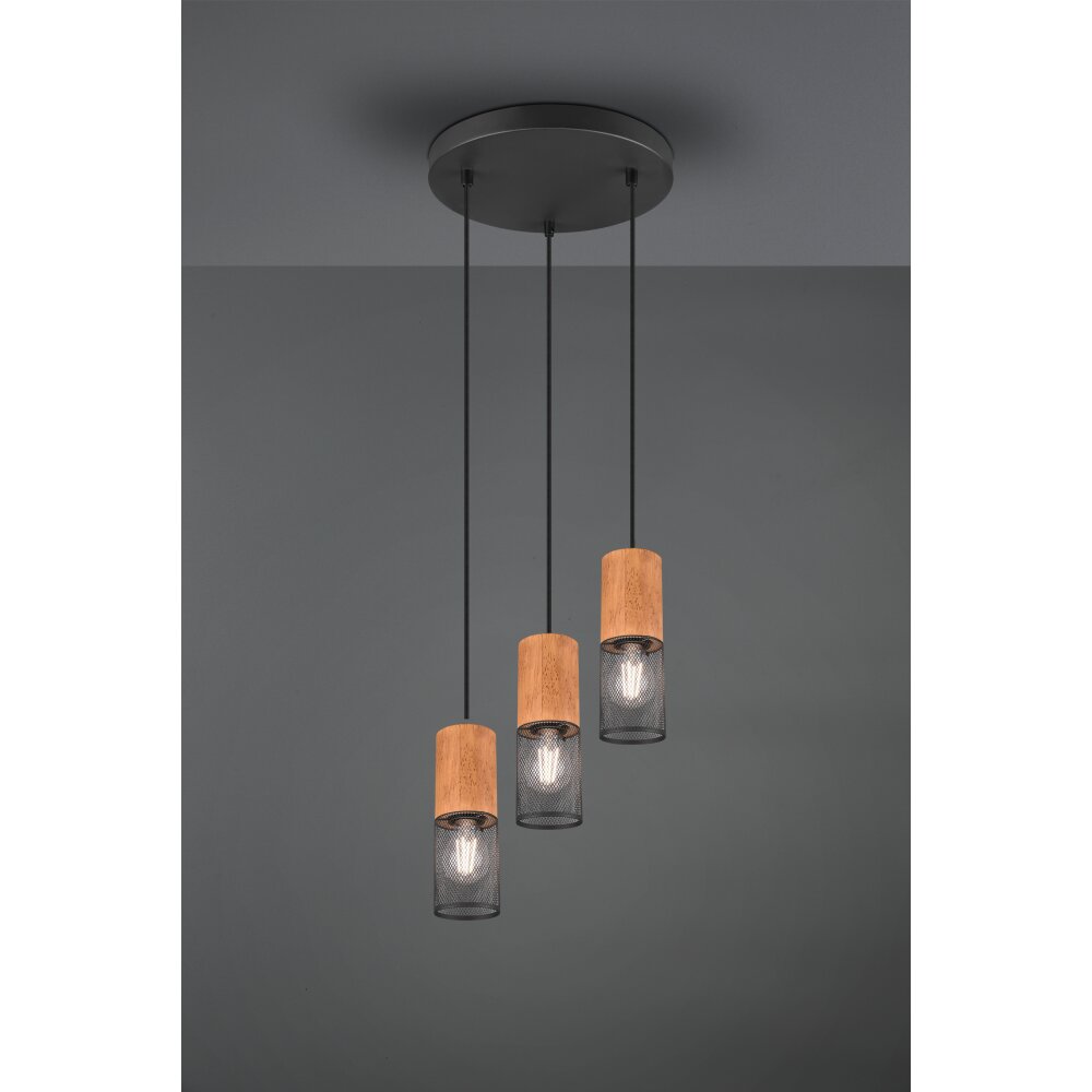 Trio Leuchten Tosh Pendelleuchte Schwarz, 3-flammig main product photo