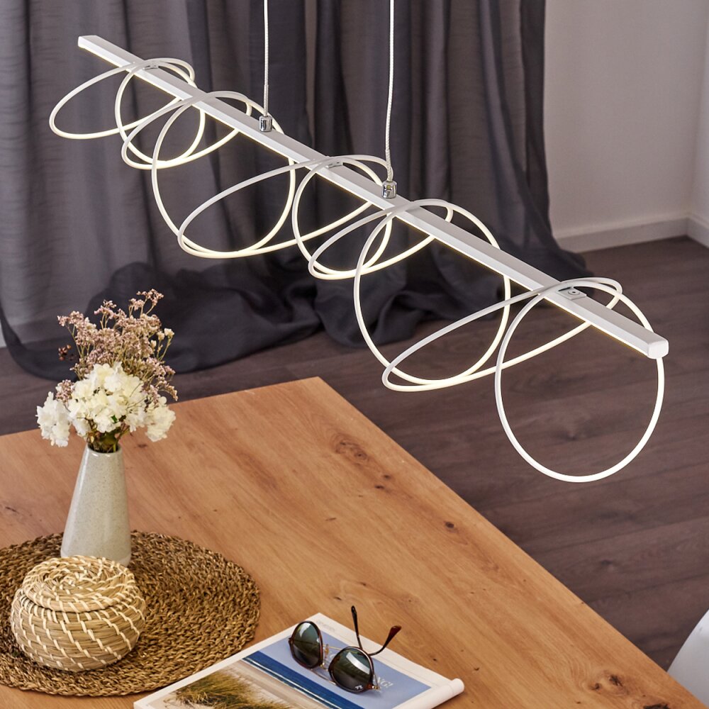 Jimma Pendelleuchte LED Weiß, 8-flammig main product photo