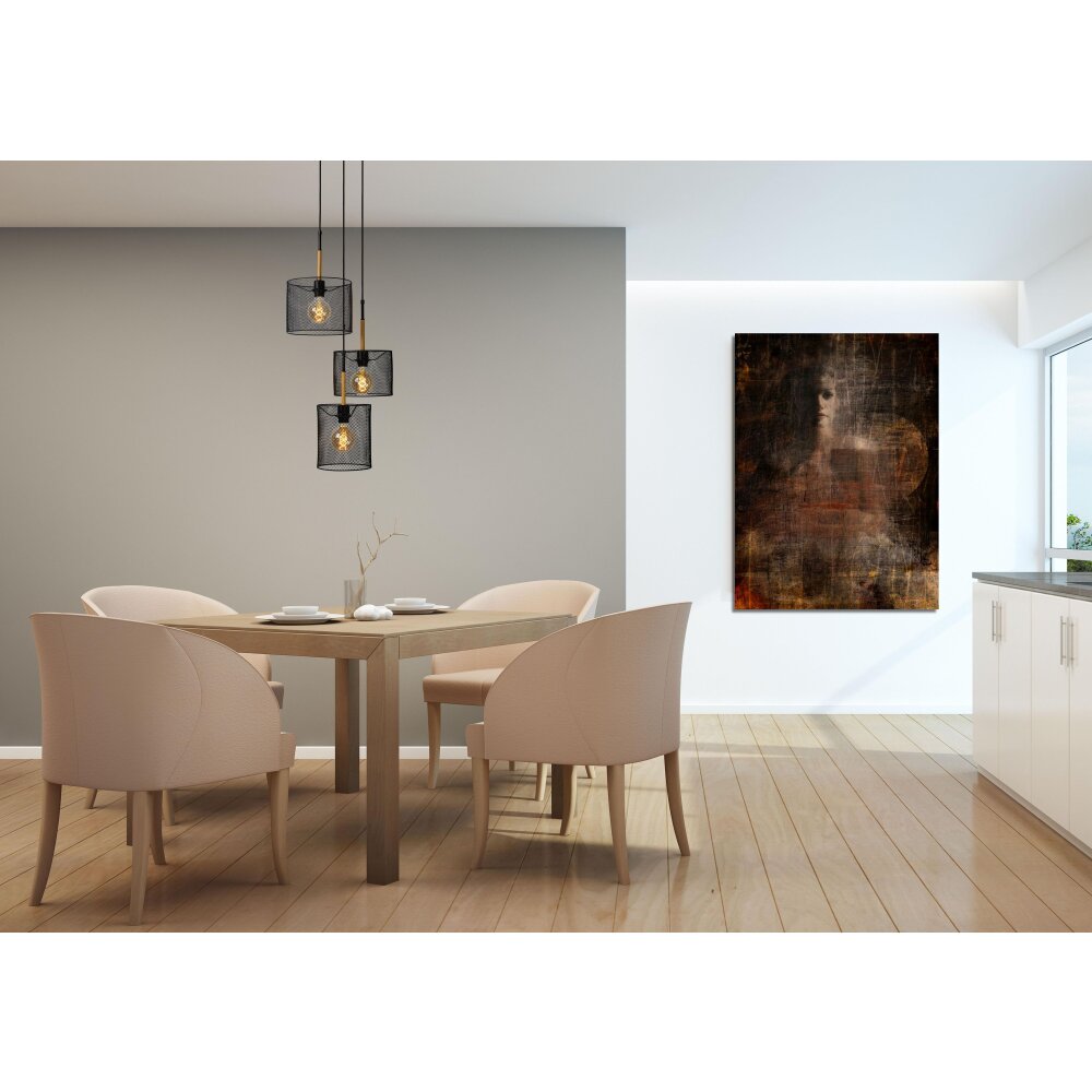 Lucide BASKETT Pendelleuchte Schwarz, 3-flammig main product photo