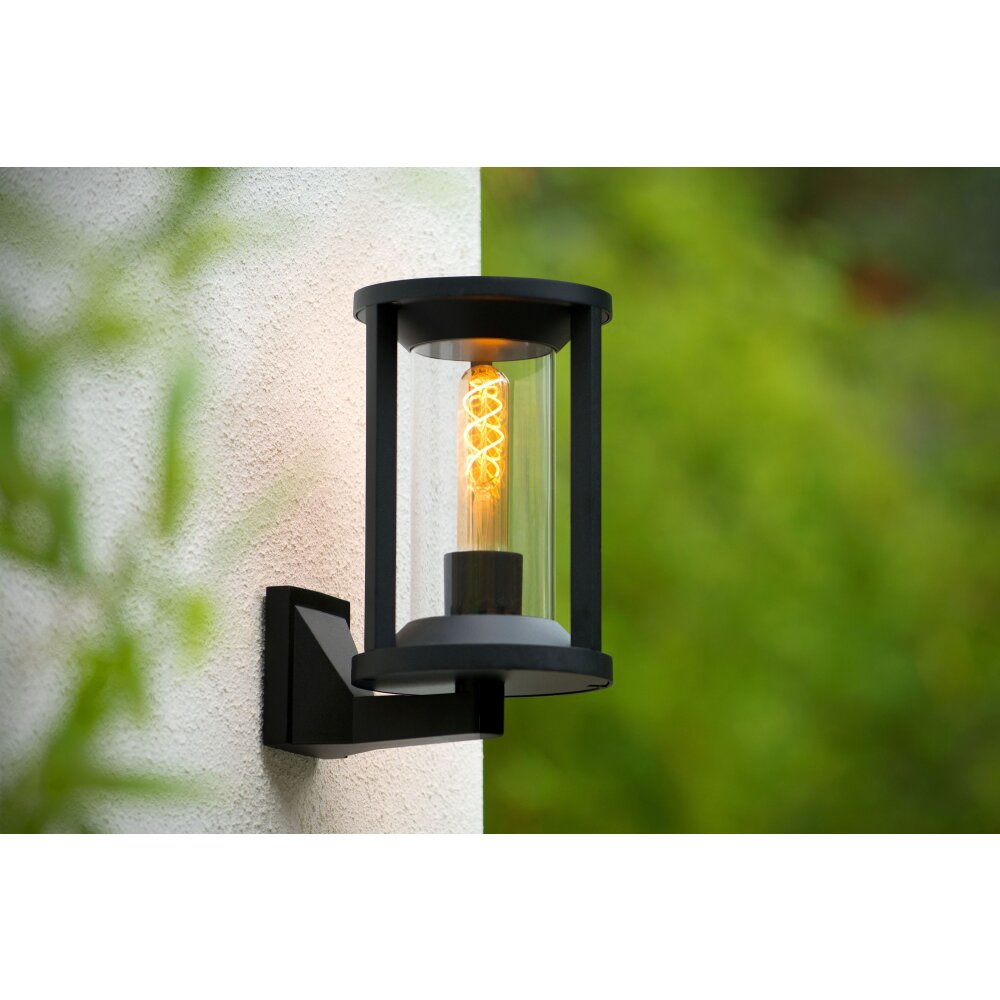 Lucide CADIX Außenwandleuchte Schwarz, 1-flammig main product photo