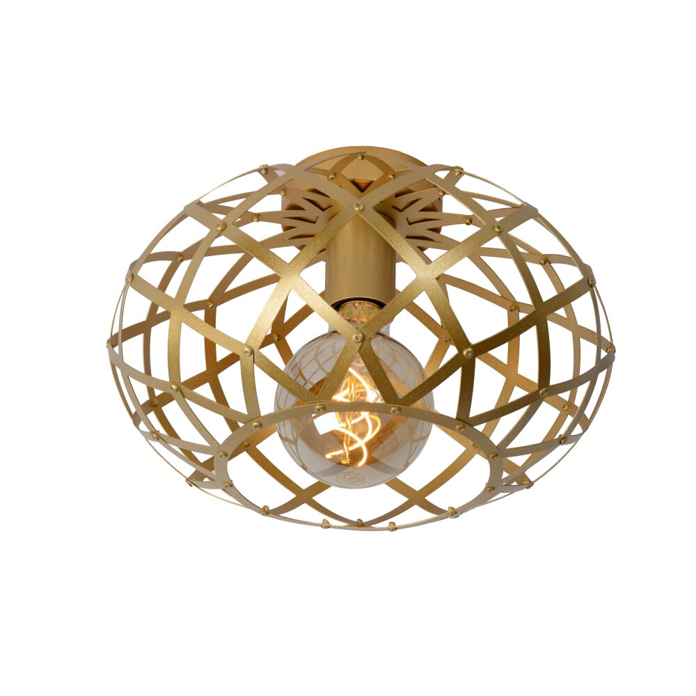 Lucide WOLFRAM Deckenleuchte Gold, Messing, 1-flammig main product photo