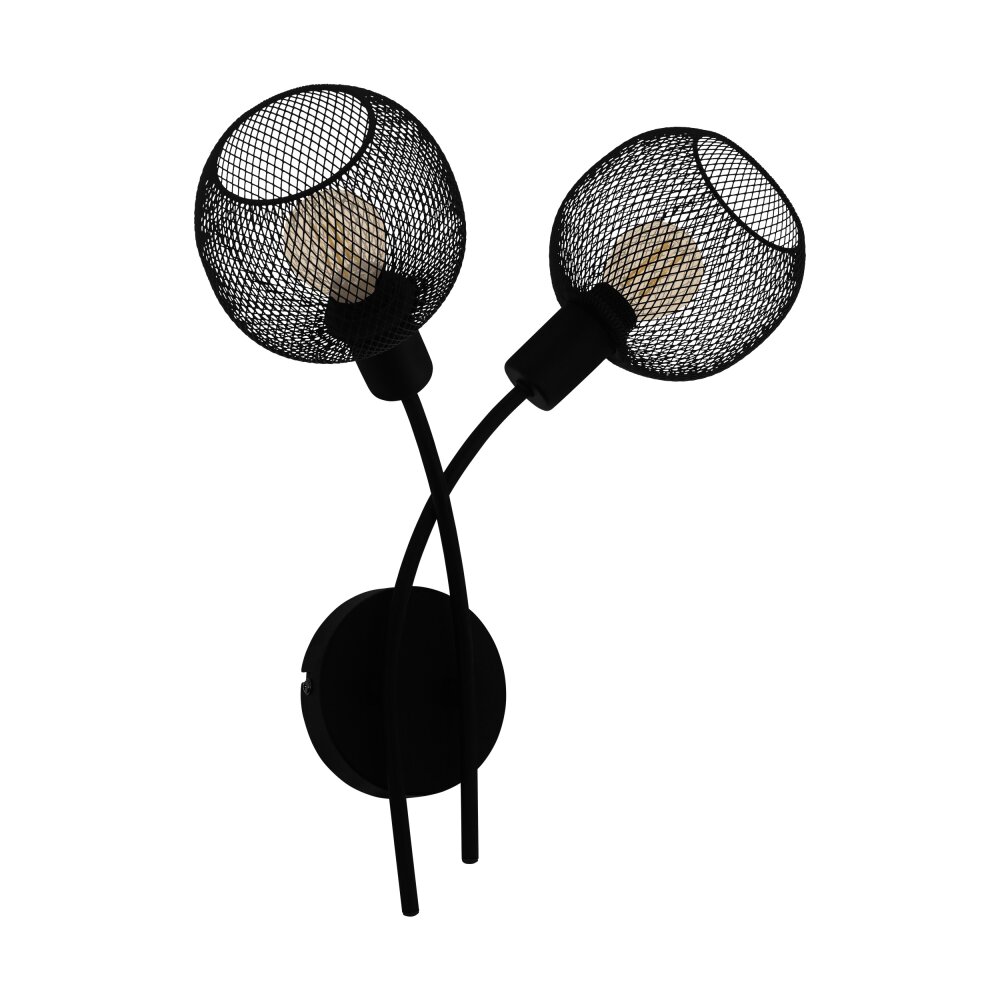 Eglo WRINGTON Wandleuchte Schwarz, 2-flammig main product photo