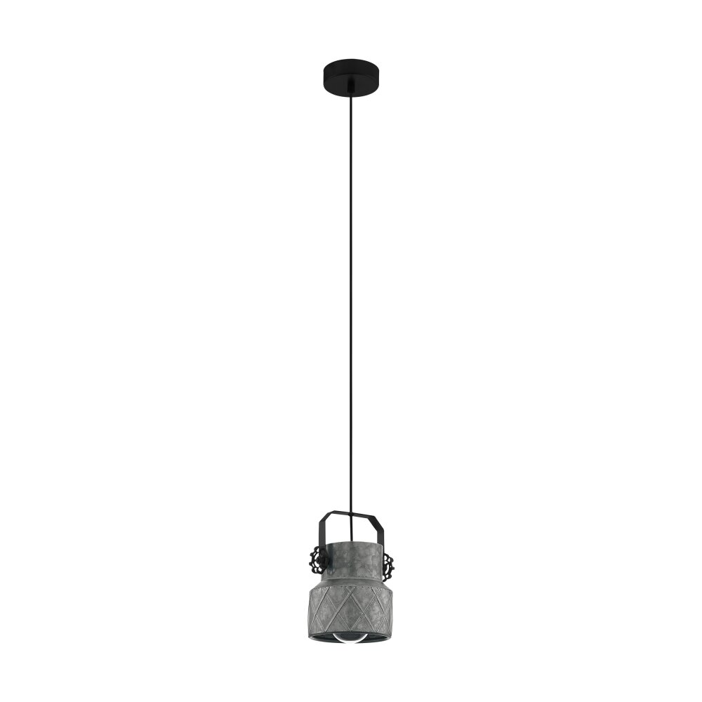 Eglo HILCOTT Hängeleuchte Schwarz, 1-flammig main product photo