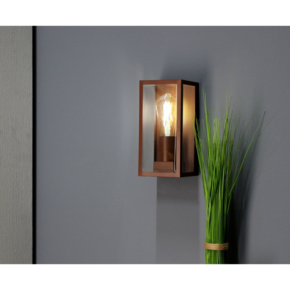 Lutec Mondrian Außenwandleuchte Bronze, 1-flammig main product photo