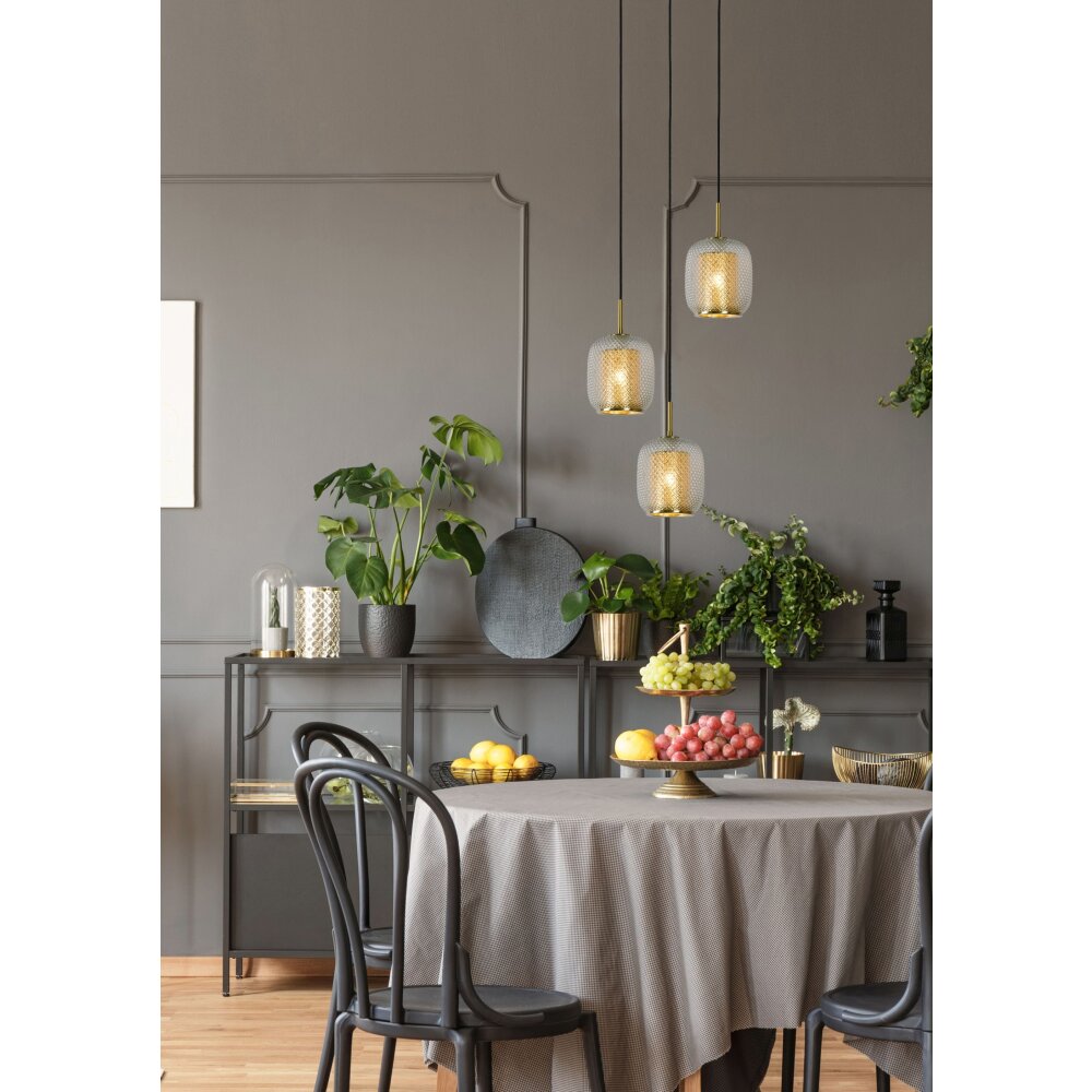 Lucide AGATHA Hängeleuchte Transparent, 3-flammig main product photo