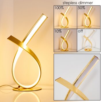 Tischleuchte Medle LED Gold, 1-flammig