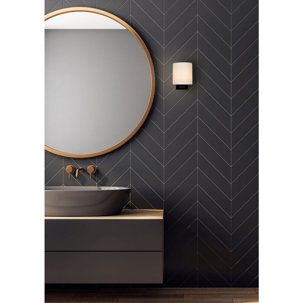 Lucide JELTE Wandleuchte Schwarz, 1-flammig main product photo