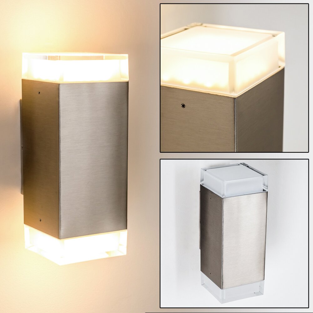 Tibor Außenwandleuchte LED Edelstahl, 2-flammig main product photo