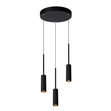 Lucide TUBULE Pendelleuchte LED Schwarz, 3-flammig