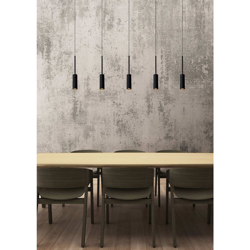 Lucide TUBULE Pendelleuchte LED Schwarz, 5-flammig main product photo