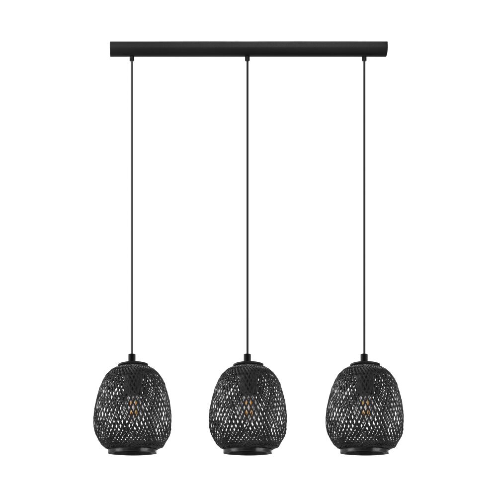 Eglo DEMBLEBY Hängeleuchte Schwarz, 3-flammig main product photo
