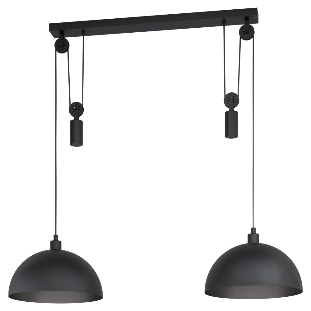 Eglo WINKWORTH Hängeleuchte Schwarz, 2-flammig main product photo