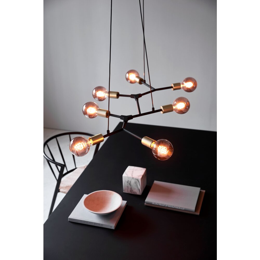 Nordlux JOSEFINE Pendelleuchte Schwarz, 7-flammig main product photo