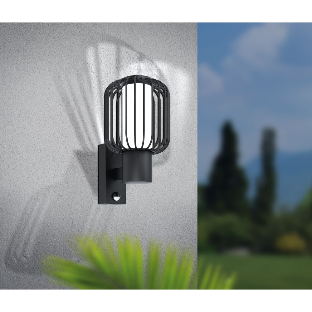 Eglo RAVELLO Außenwandleuchte Schwarz, 1-flammig, Bewegungsmelder main product photo