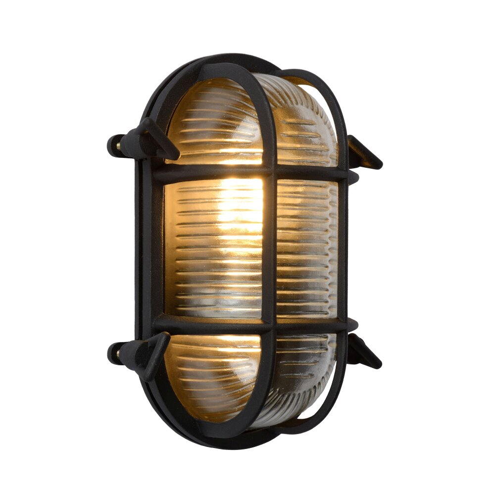 Lucide DUDLEY Außenwandleuchte Schwarz, 1-flammig main product photo