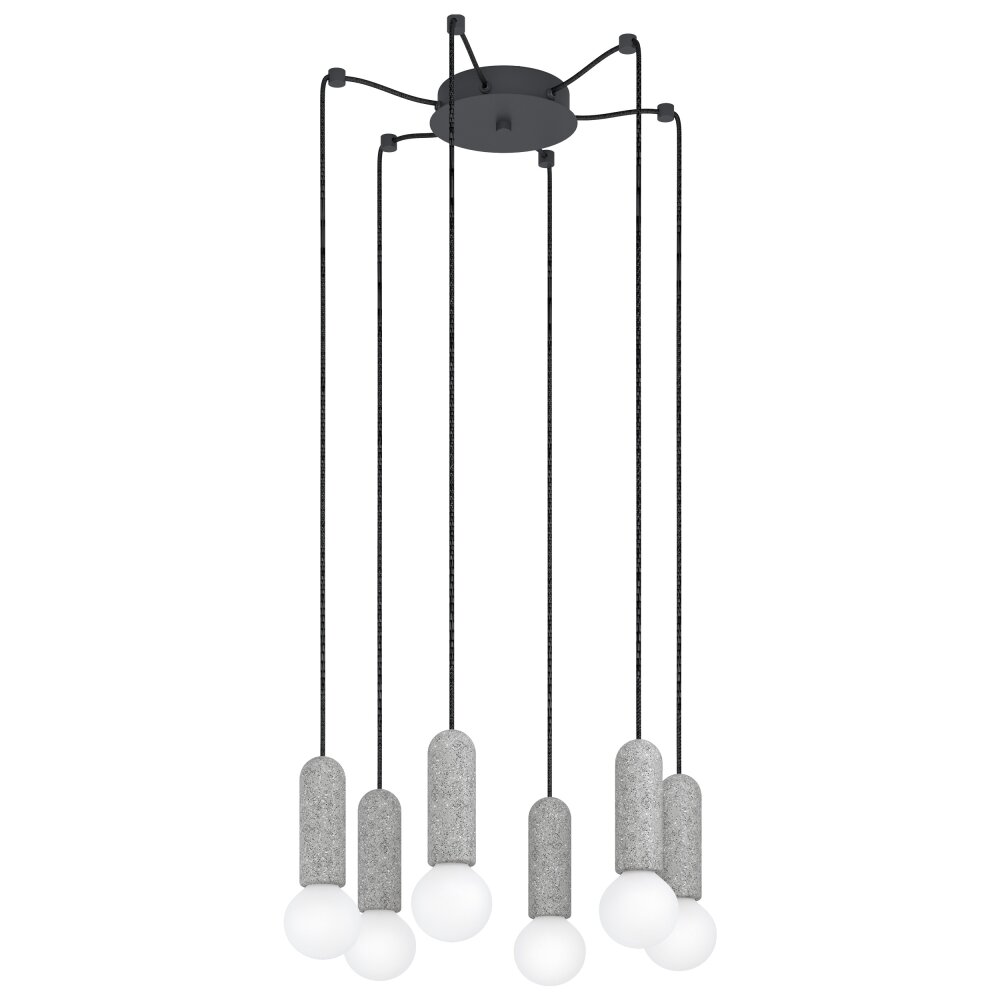 Eglo GIACONECCHIA Hängeleuchte Anthrazit, 6-flammig main product photo