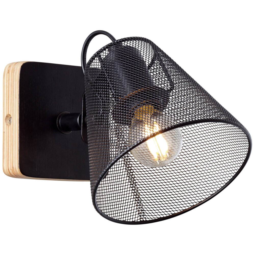Brilliant Whole Strahler Holz dunkel, Schwarz, 1-flammig main product photo