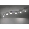 Leuchten Direkt SABI Deckenleuchte LED Nickel-Matt, 6-flammig, Fernbedienung, Farbwechsler