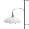 Steinhauer Tallerken Stehleuchte LED Edelstahl, Weiß, 3-flammig