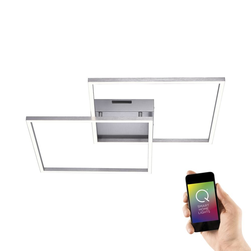 Paul Neuhaus Q-Inigo Deckenleuchte LED Edelstahl, 2-flammig, Fernbedienung main product photo
