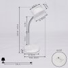 Pineda Tischleuchte LED Chrom, Weiß, 1-flammig