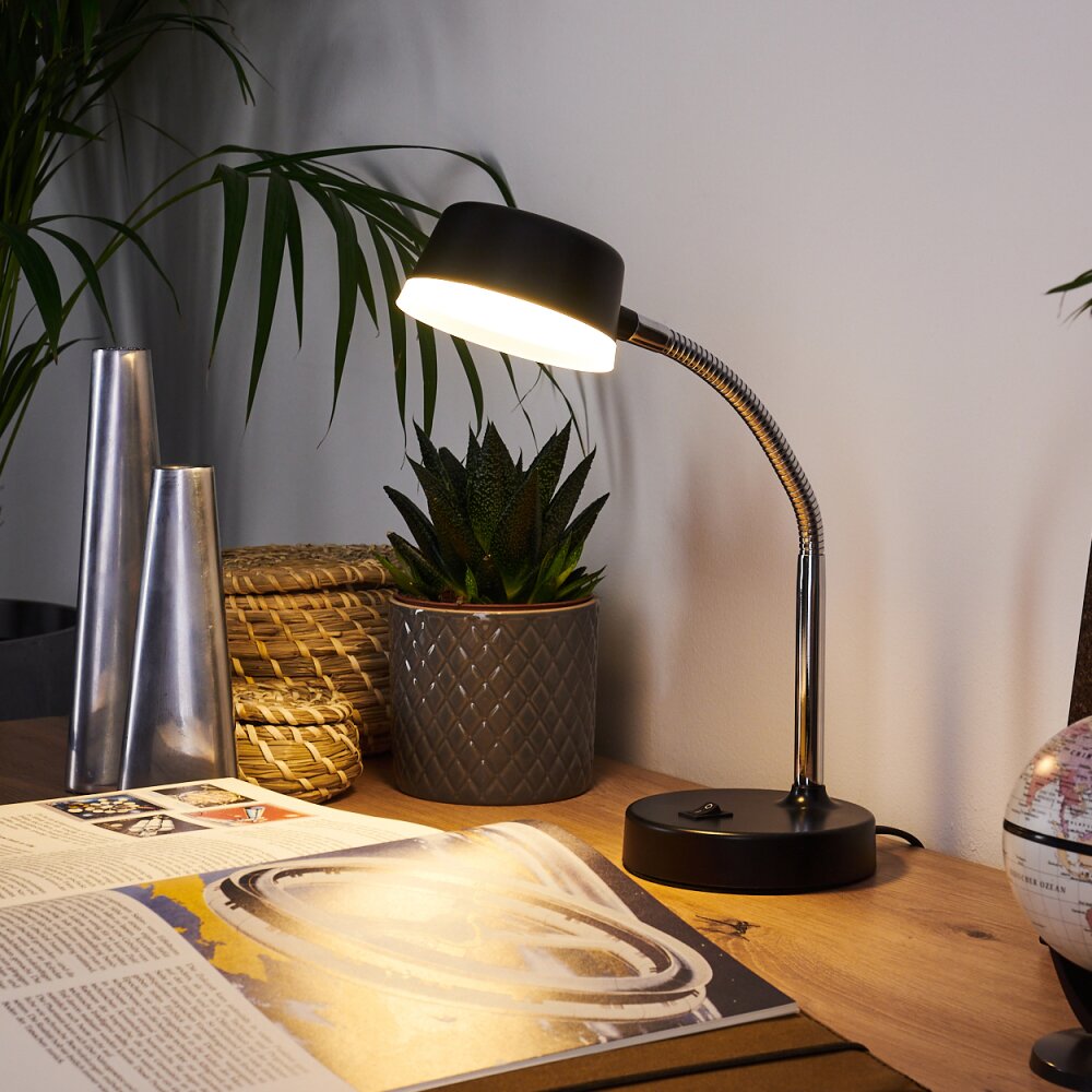 Pineda Tischleuchte LED Chrom, Schwarz, 1-flammig main product photo