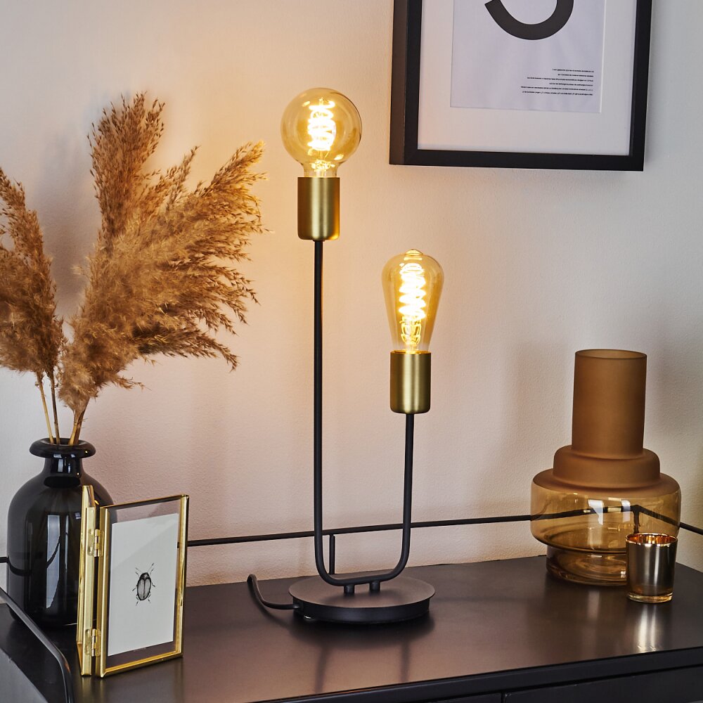Sattons Tischleuchte Schwarz, 2-flammig main product photo
