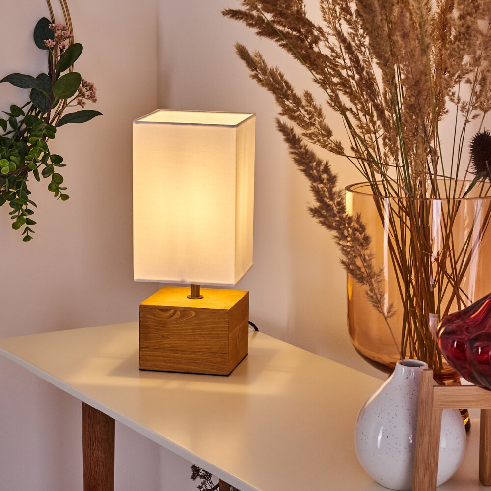 Geneva Tischleuchte Holz hell, 1-flammig main product photo